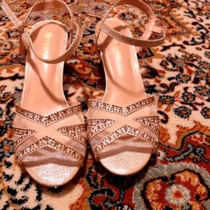 Gold heeled Sandals 9.5